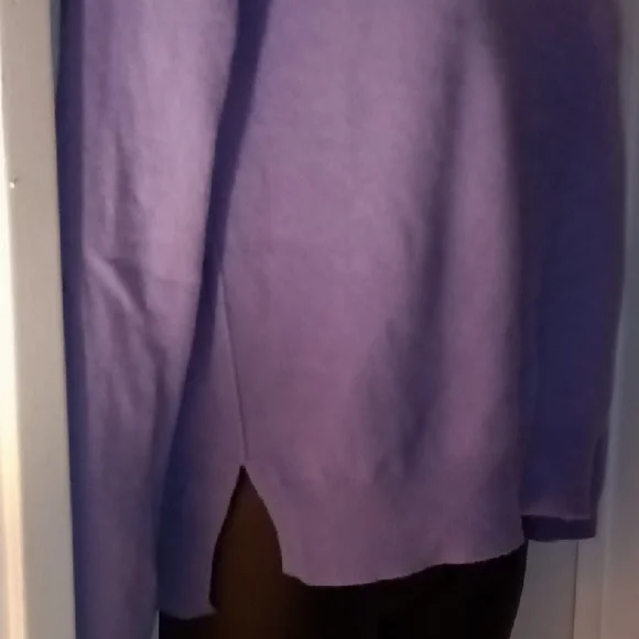 Nordstrom Women's Purple 100% Cashmere Crew Neck Sweater - Picture 6 of 6